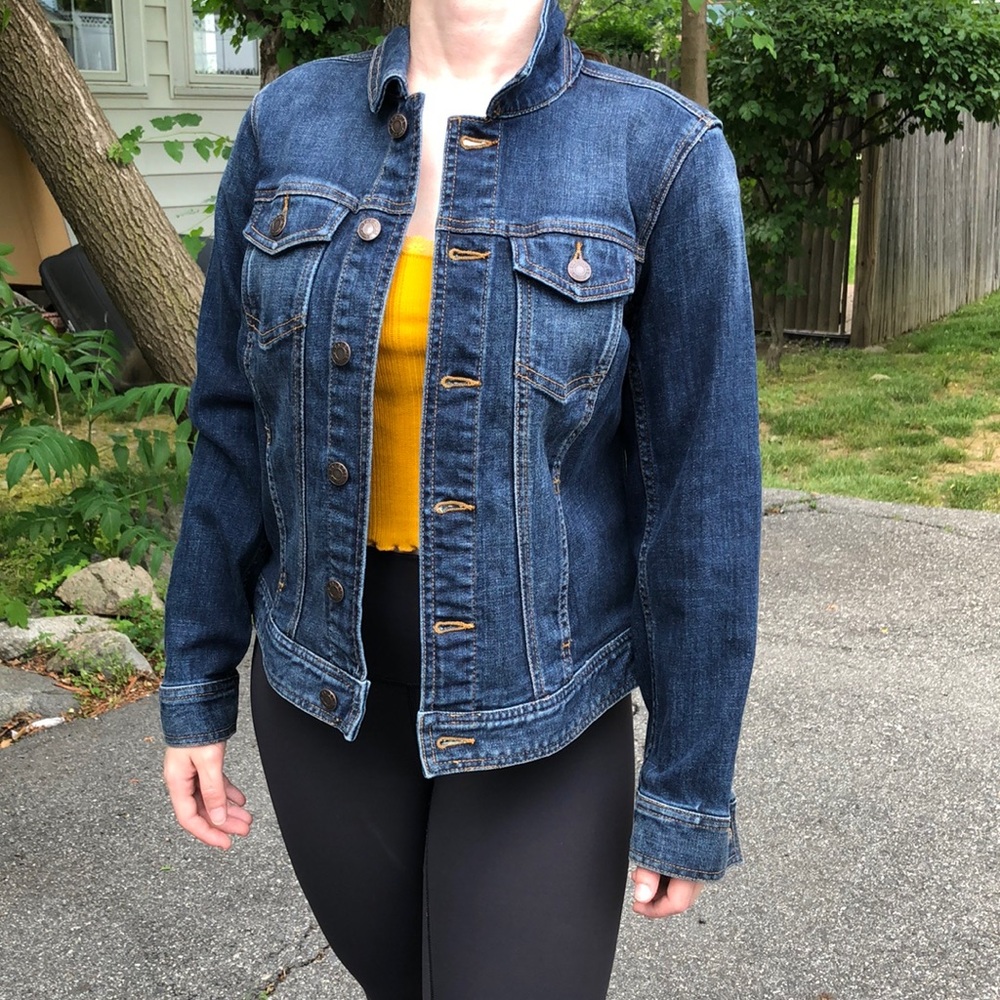 Talbots Petites Dark Wash Jean Jacket - Picture 1 of 4
